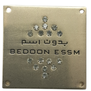 Metal Gold badge with swarovskis