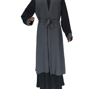 Black And Grey Cloak With Waistcoat