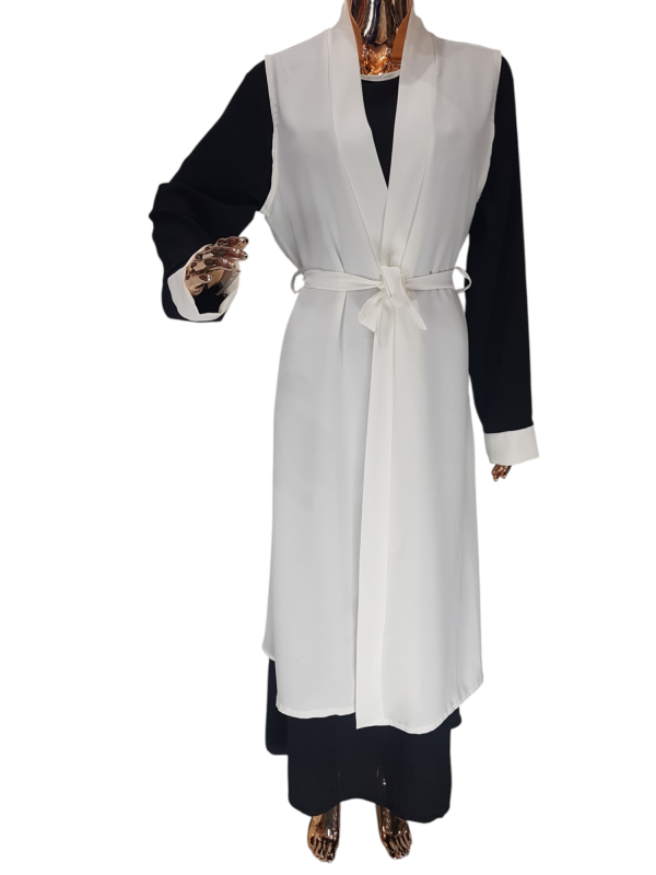 Black And White Cloak With Waistcoat