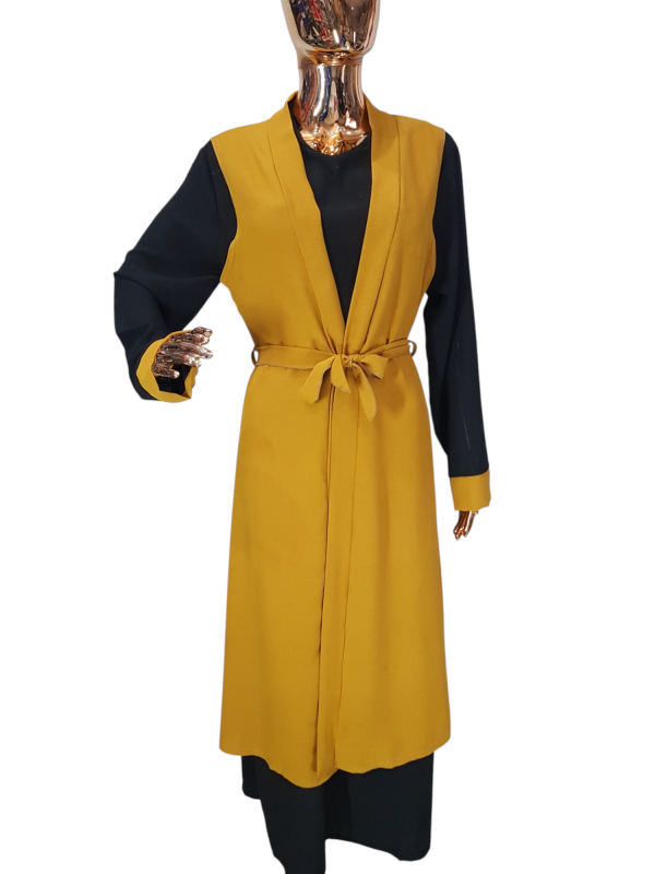 Black And Mustard Cloak With Waistcoat