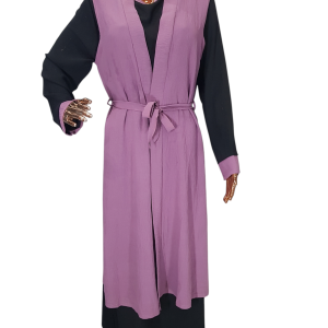 Black And Purple Cloak With Waistcoat