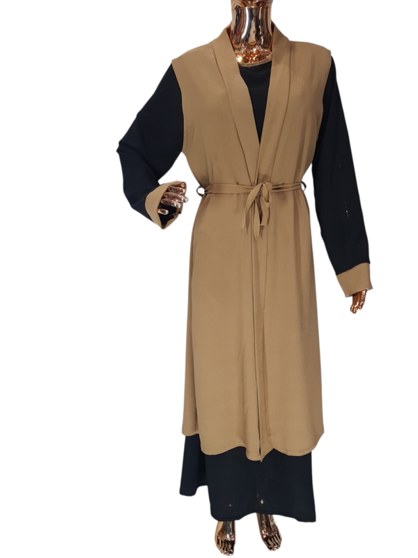 Black And Brown Cloak With Waistcoat