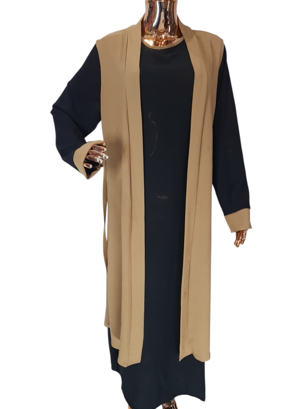 Black And Brown Cloak With Waistcoat - Image 3