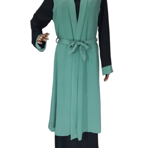 Black And Mint Cloak With Waistcoat