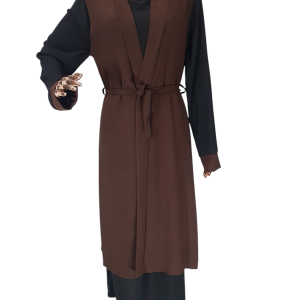 Black And Chocolate Cloak With Waistcoat