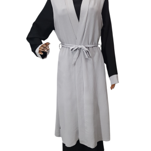 Black And Light Grey Cloak With Waistcoat