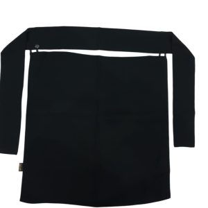 ROUND BLACK METAL TAG WITH 2 ELASTIC