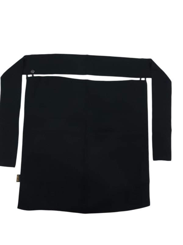 ROUND BLACK METAL TAG WITH 2 ELASTIC