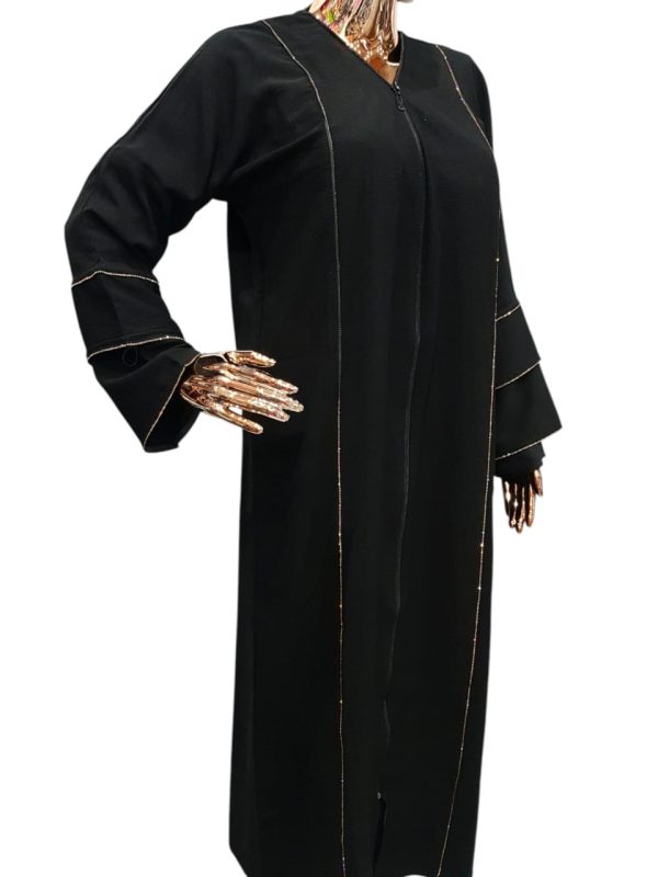 PLAIN BLACK WITH GOLD SWAROVSKI LINES