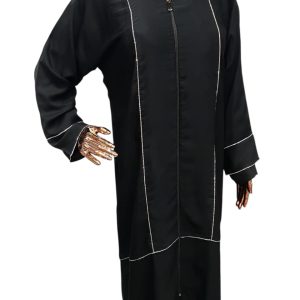 PLAIN BLACK WITH SILVER SWAROVSKI LINES