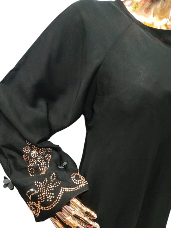 BLACK CLOAK WITH ROSE GOLD SWAROVSKI - Image 2