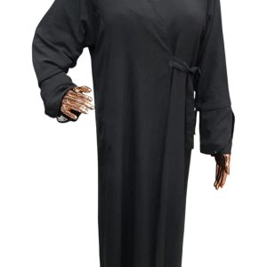 PLAIN BLACK CLOAK CRUSH FABRIC WITH TWO TIE UP