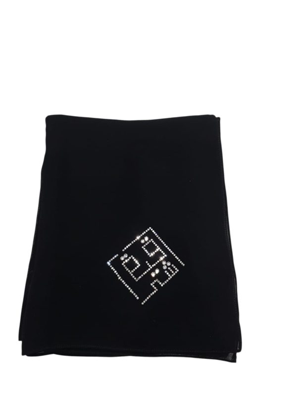 Sharqiaa abaya Silver Square Swarovski - Image 4