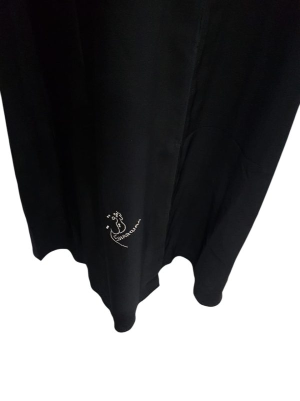 Sharqiaa Abaya - FANCY SWAROVSKI SILVER LOGO - Image 5
