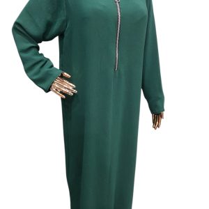 BEDOON ESSM DARK GREEN SILVER ZIP