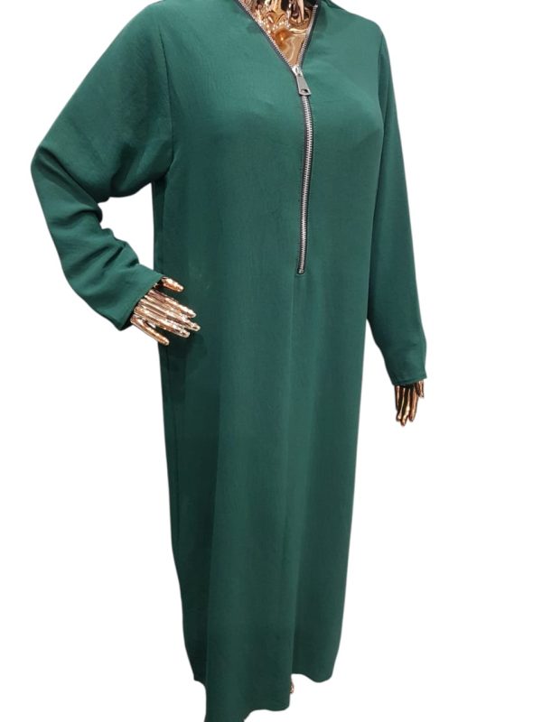 BEDOON ESSM DARK GREEN SILVER ZIP