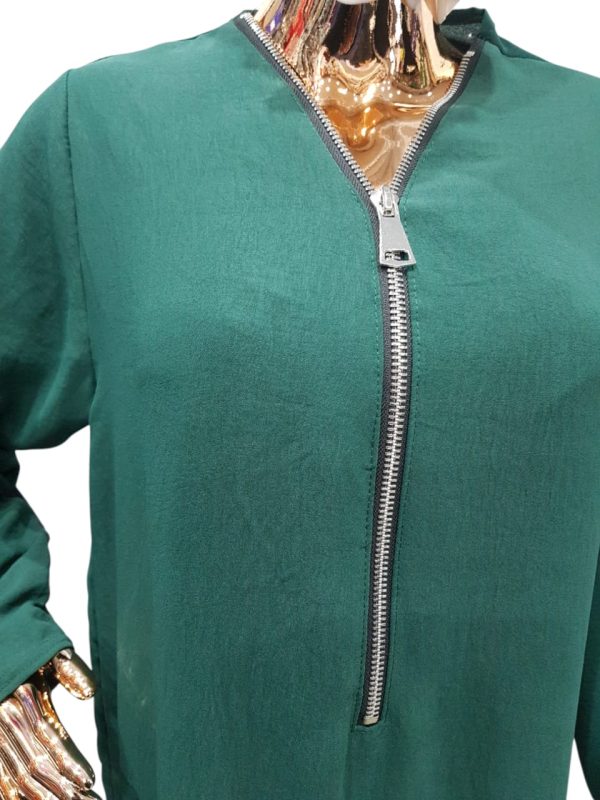 BEDOON ESSM DARK GREEN SILVER ZIP - Image 2