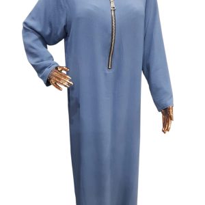 BEDOON ESSM DUSTY BLUE SILVER ZIP