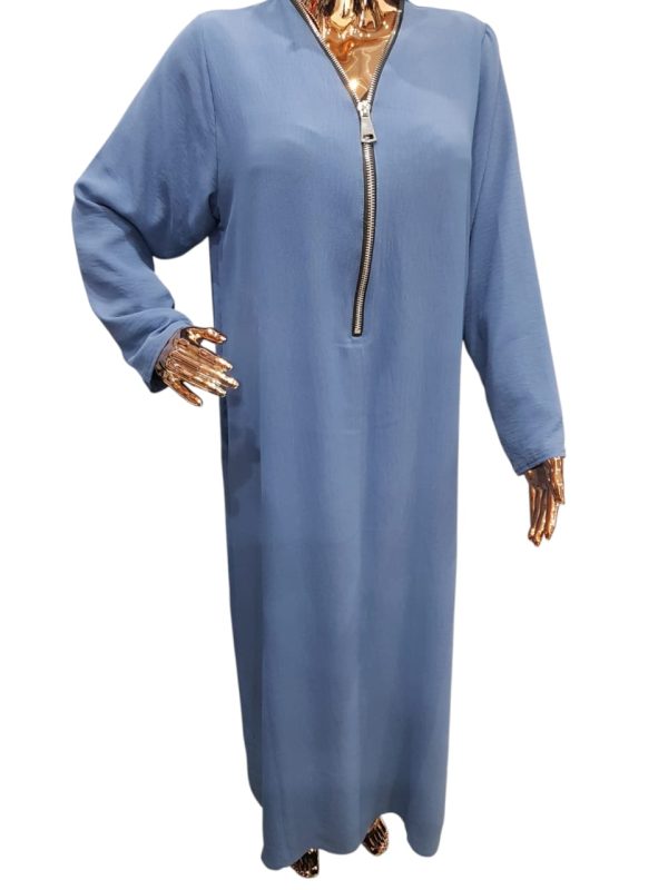 BEDOON ESSM DUSTY BLUE SILVER ZIP