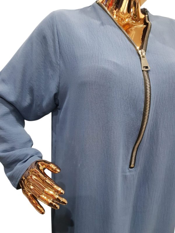 BEDOON ESSM DUSTY BLUE SILVER ZIP - Image 2