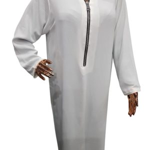 BEDOON ESSM WHITE SILVER ZIP