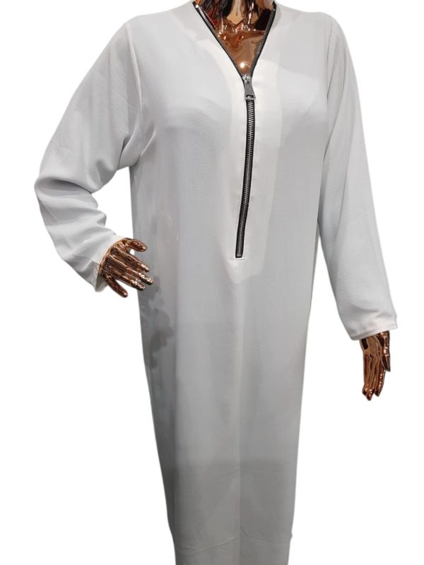 BEDOON ESSM WHITE SILVER ZIP