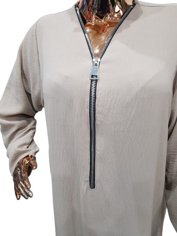 BEDOON ESSM CREAM SILVER ZIP - Image 2