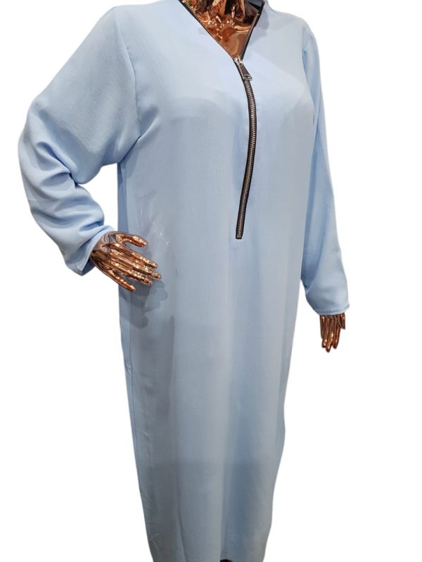 BEDOON LIGHT BLUE SILVER ZIP