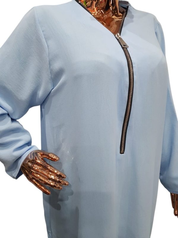 BEDOON LIGHT BLUE SILVER ZIP - Image 2