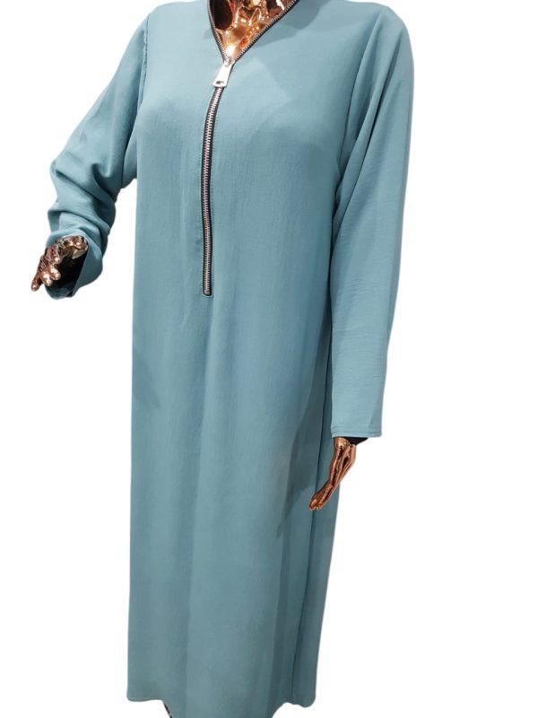 BEDOON ESSM TURQUOISE SILVER ZIP