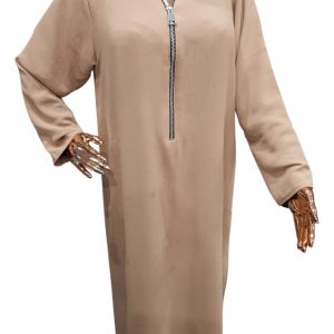 BEDOON ESSM BEIGE SILVER ZIP