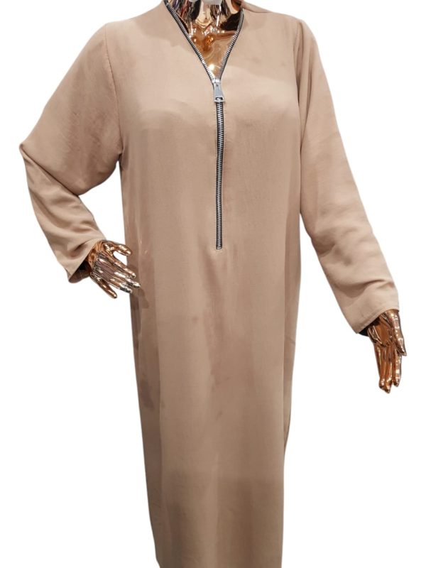 BEDOON ESSM BEIGE SILVER ZIP