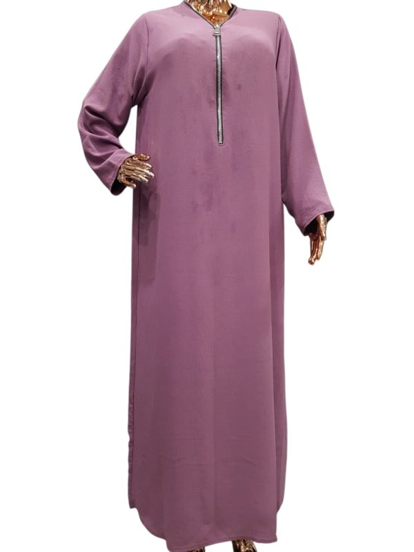 BEDOON ESSM MAUVE SILVER ZIP