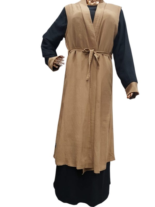 Black Cloak With Brown Waistcoat