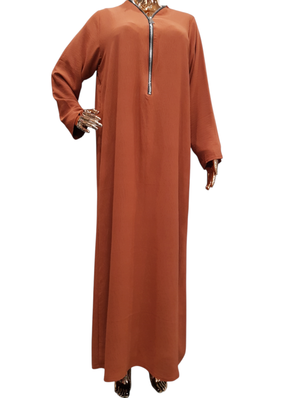 BEDOON ESSM BURNT ORANGE SILVER ZIP