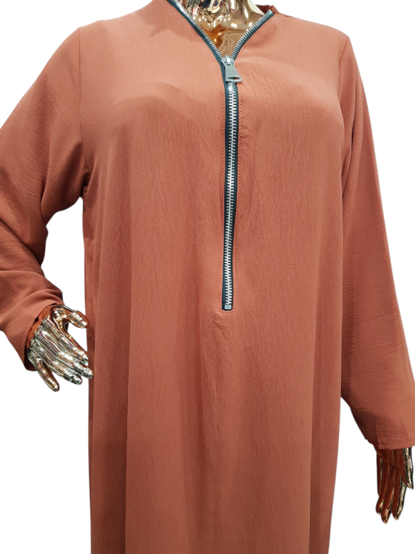 BEDOON ESSM BURNT ORANGE SILVER ZIP - Image 2