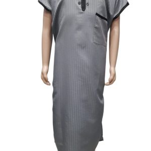 Grey 1 Kids Kurta With Piping