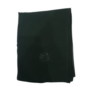 Black Arabic Swarovski Eng Emb Round Logo